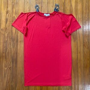 Red Dress with Chain Straps